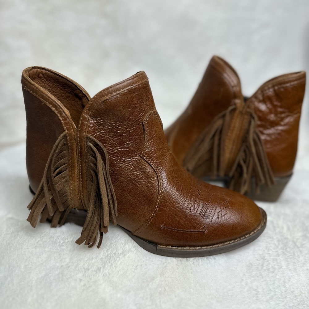 Brown Leather Ankle Boots - Picture 2 of 7